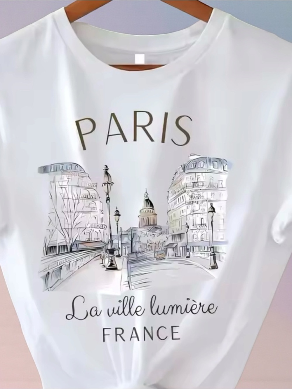 Paris Street Sketch Graphic Tee